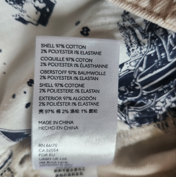 Pilcro Anthropologie Anthro Stripe High Rise Slim Boyfriend Shorts Cream Blue 27 - Picture 14 of 16